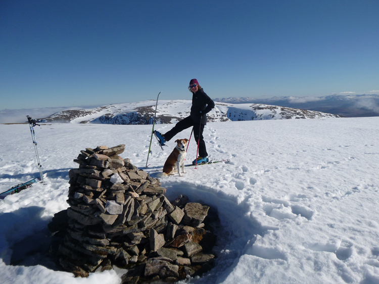 Summit of Geal Chàrn with Ben Alder behind