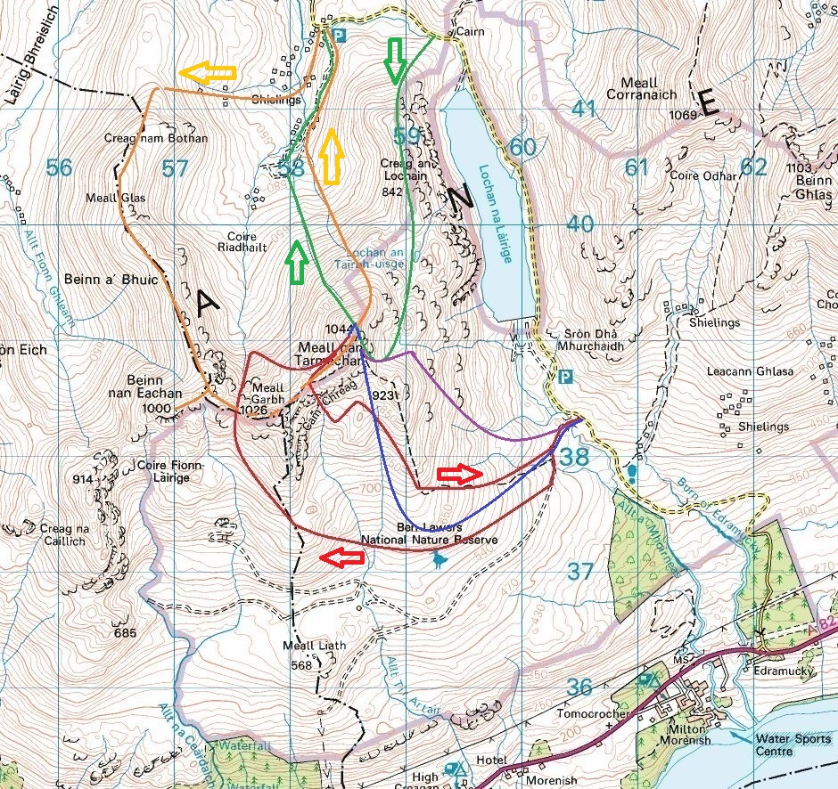 2 Tarmachan map with arrows