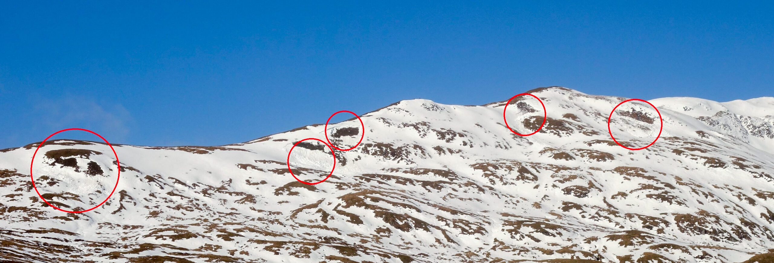 Avalanche prone east face